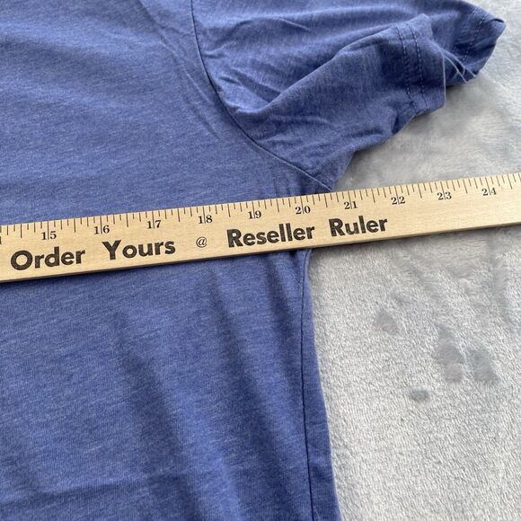 Home of the Brave T-shirt Mens Large Blue American Flag Graphic Short Sleeve - Picture 6 of 11